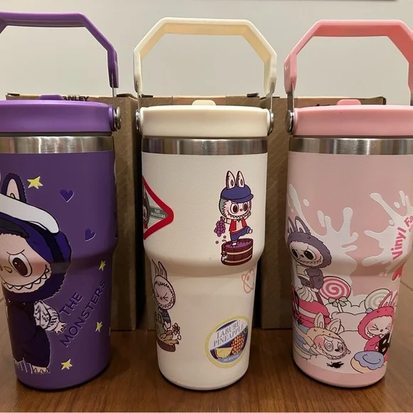 Stanley Purple, Pink, and Cream Labubu Character Tumblers - Picture 2 of 2
